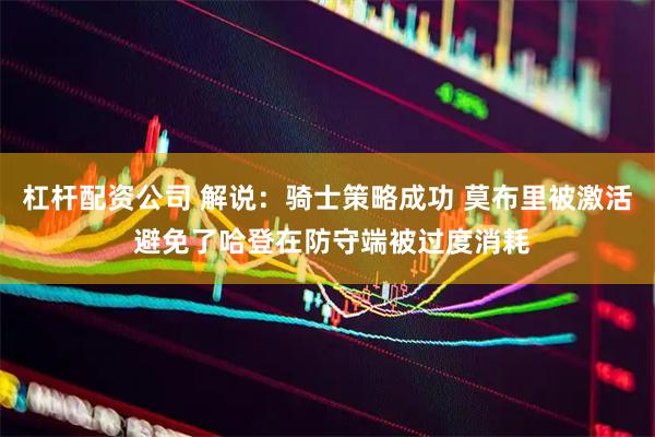 杠杆配资公司 解说：骑士策略成功 莫布里被激活 避免了哈登在防守端被过度消耗